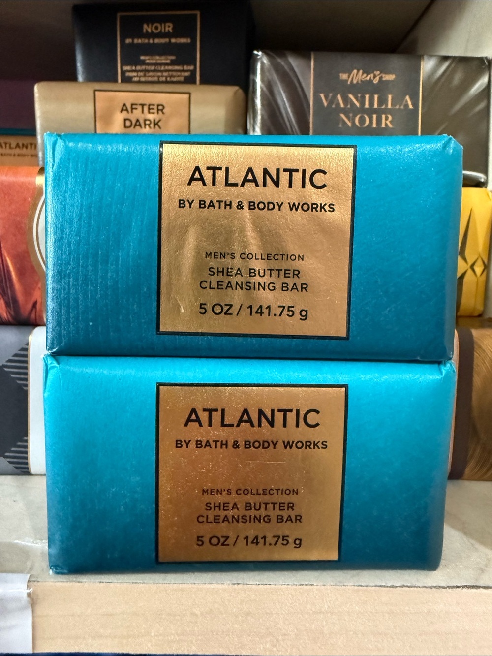 2 Bath & Body Works Atlantic Shea Butter Cleansing Bar - Turquoise & Gold